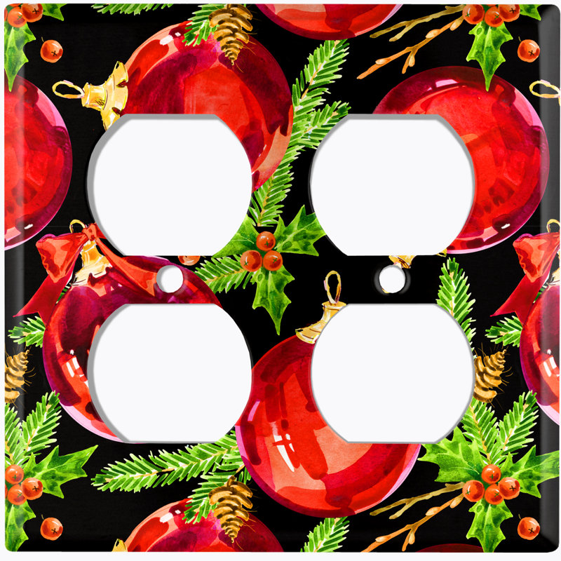 Plaque murale Holly Red Ornament Ribbon