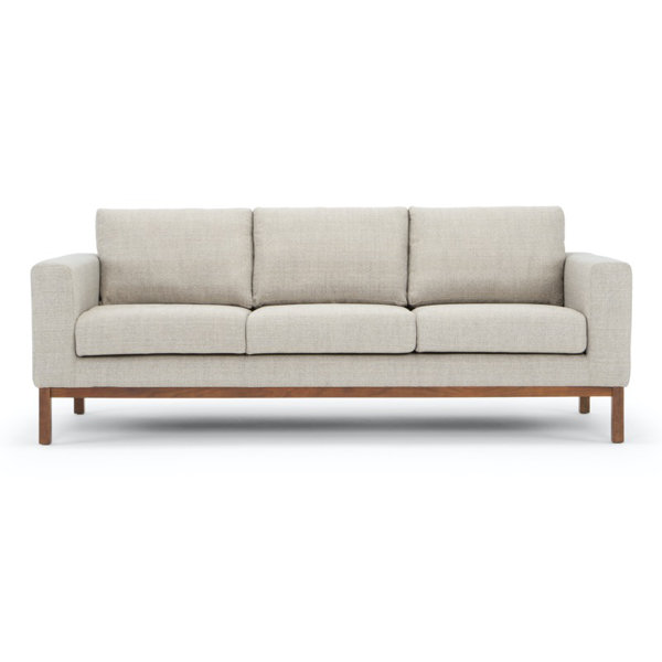 Olive Fabric Modern Casual Sofa & Loveseat Set w/Throw Pillows