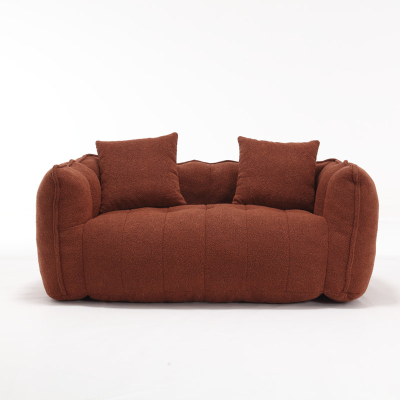  Causeuse capitonnée, Polyester rouge