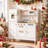 Pretend Play Kitchen Wooden Toy Set for Kids w/Lights & Sounds, Utensils, Oven, Microwave, Gift for Boys Girls Age 3+-116247552