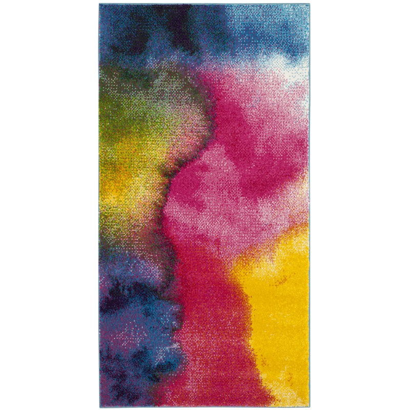 Tapis rose / mauve Clara, Rectangle 2 pi 7 po x 5 pi