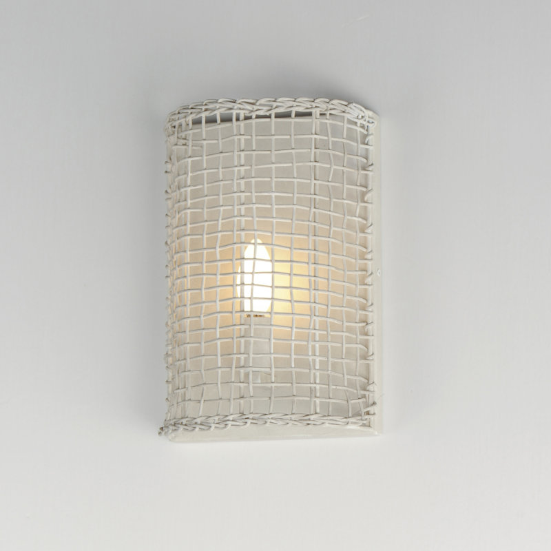 Cestino-Wall Sconce, Weathered White