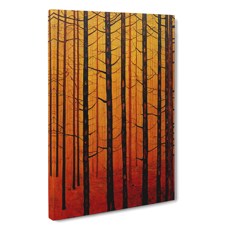 Sunset Forest - Wrapped Canvas Print, 50cm H x 35cm W x 3cm D