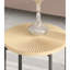 Table basse et table de bout Radial Imperméable avec housse. Forme cylindrique vieillie. Pieds en métal noir. Rustique. Noyer foncé, rouge, options de bois technique. P 31,4 po x H 18,9 po et P 18,9 po H 23,6 po-1745797769