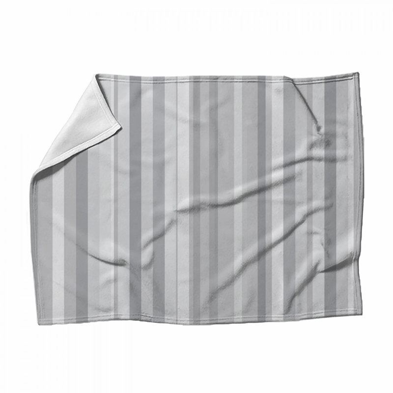 Stripes Fleece Throw Blanket - Pattern Throws for Sofas or Beds, 51in W x 60in H