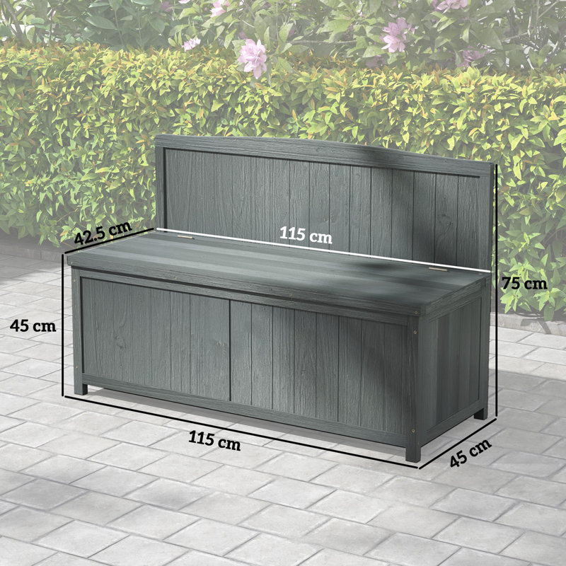 Outdoor Bench, Gray 
