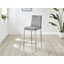 Milton Luxury Breakfast Bar Stool in Quilted Design Velvet Silver Leg - Modern Chic Kitchen-882615747