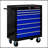 7 DRAWERS MULTIFUNCTIONAL TOOL CART WITH WHEELS-BLACK+BLUE