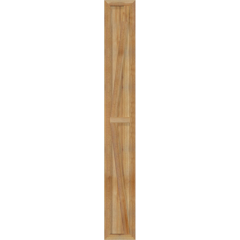 TimberCraft 5 3/8 "encadré avec panneaux n-lattes avec Z-Bar, cèdre rouge de l'Ouest, 10 3/4 po, 83 po