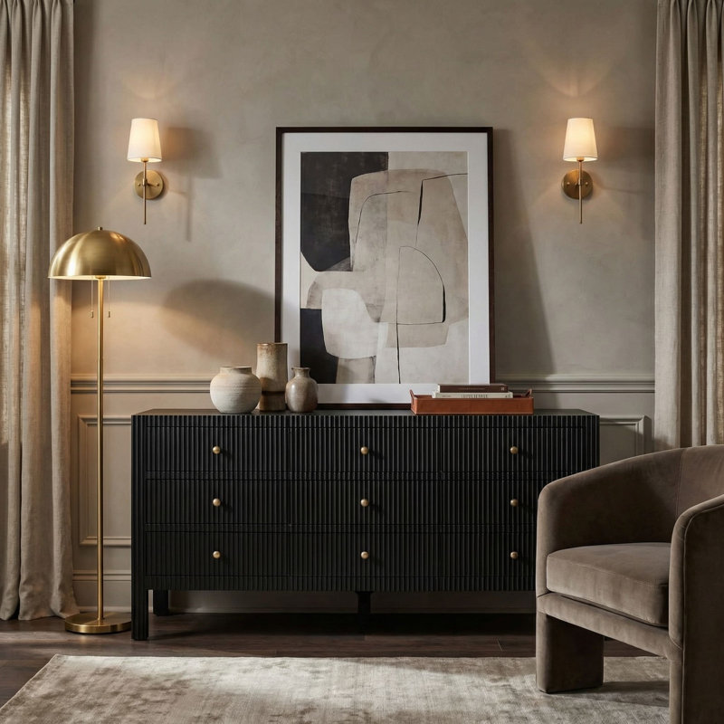Conrad 9 - Drawer Solid Wood Dresser