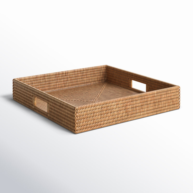 Plateau de service Edmond, Brun miel, H 3 po x l 16 po x P 16 po, Pas de paquet