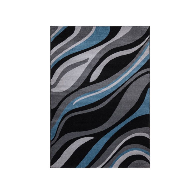 Navy and White Striped Indoor/Outdoor Square Throw Pillow Set