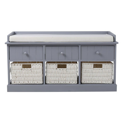 Echo Polyester Blend Upholstered Storage Bench