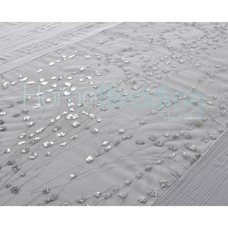 Leyla Duvet Cover, Silver