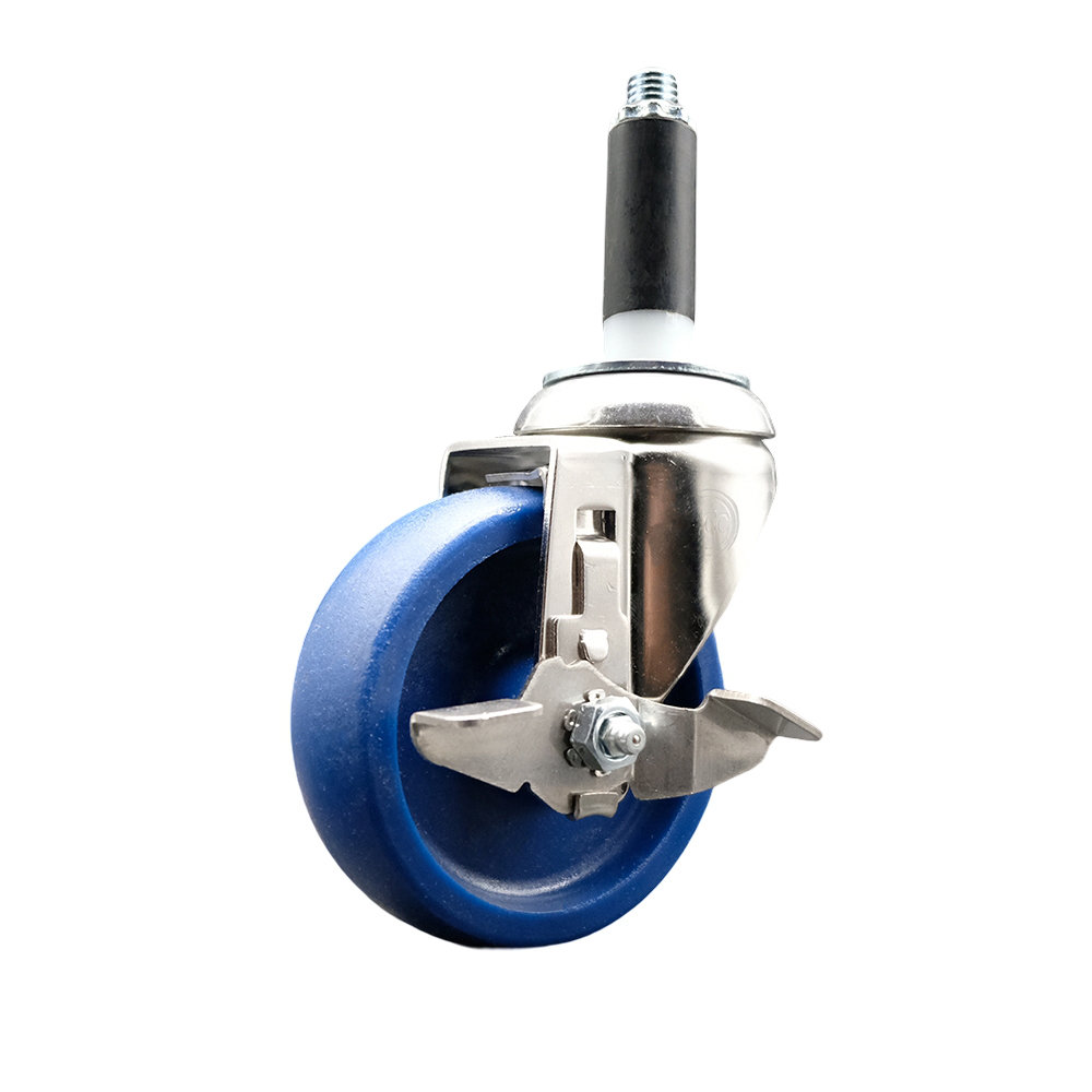 Service Caster 316SS Solid Polyurethane Swivel Expanding Stem Caster ...