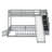 Wooden Bunk Bed With Slide, Storage Staircase, Safety Guardrails-1833652779