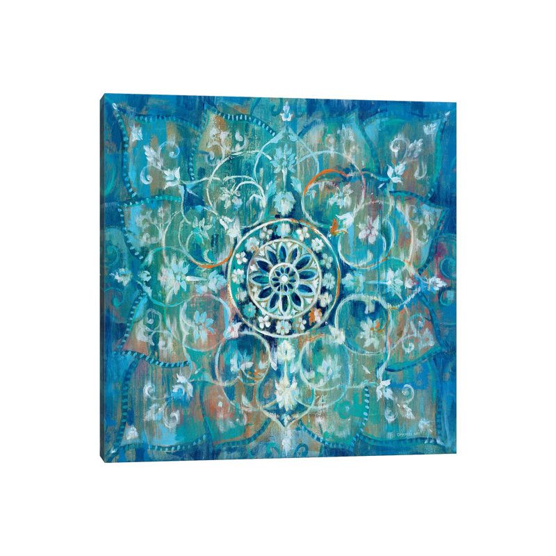 Mandala In Blue I by Danhui Nai - Gallery-Wrapped Canvas Giclée on Canvas, Wrapped Canvas, 30.48 cm H x 30.48 cm W