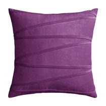 Soft Corduroy Striped Velvet Series Decorative Throw Pillow, 12 inch x 20 inch, Violet Purple, 2 Pack