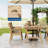 Outdoor Dining Table for 4-6, HDPE All-Weather Rectangular Patio Table with Umbrella Hole & Triangular Legs, 66.9" Long Waterproof Garden Dining Table for Backyard, Deck, Brown-473818320