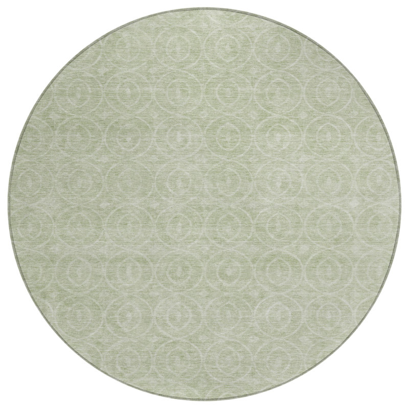 Tapis rond 8 po Mint Green