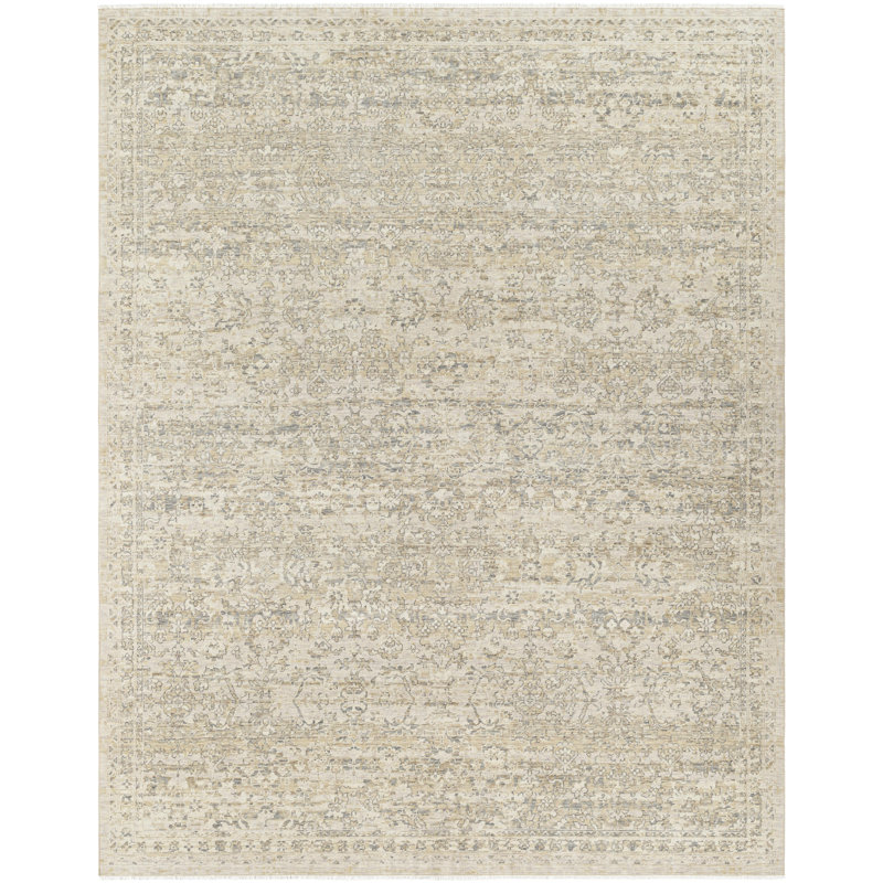 Once Upon A Time Wool Oriental Area Rug in Tan, Runner 2'11" x 9'10"