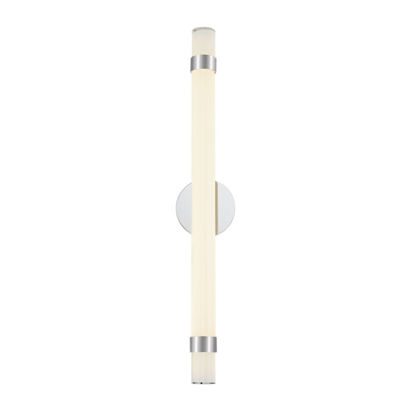 Madison Dimmable LED Bath Bar, Polished Nickel/Glossy Opal