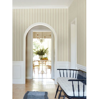 Tilford Light Grey Awning Stripe Wallpaper