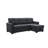 Lucca 84"W Dark Gray Fabric Reversible Sectional Sleeper Sofa Chaise With Storage-1251610500