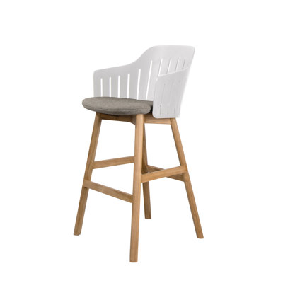 Choice Chair Indoor and Bar Four Teak Legs Base with Upholstery Cane-line Zen Seat Cover