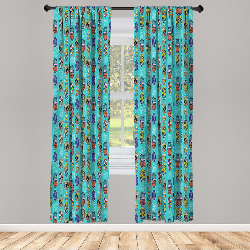 Semi-Sheer Rod Pocket Curtain Panels, 28" x 84"
