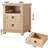 18" Farmhouse Night Stand with Charging Station, 2 Drawers End Table Dresser for Bedroom,Wooden Nightstand, Bed Side Table with Open Shelf, Bedside Cabinet for Living Room, Closet-465181968