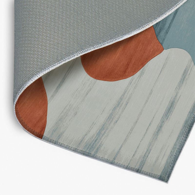 Tapis intérieur et extérieur brun Watercolor, Rectangulaire 2 pi x 3 pi