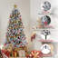 Arbre de Noël artificiel enneigé 6 pi avec lumière et lumières multicolores