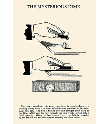 The Mysterious Dime by Harry Houdini Vintage Advertisement