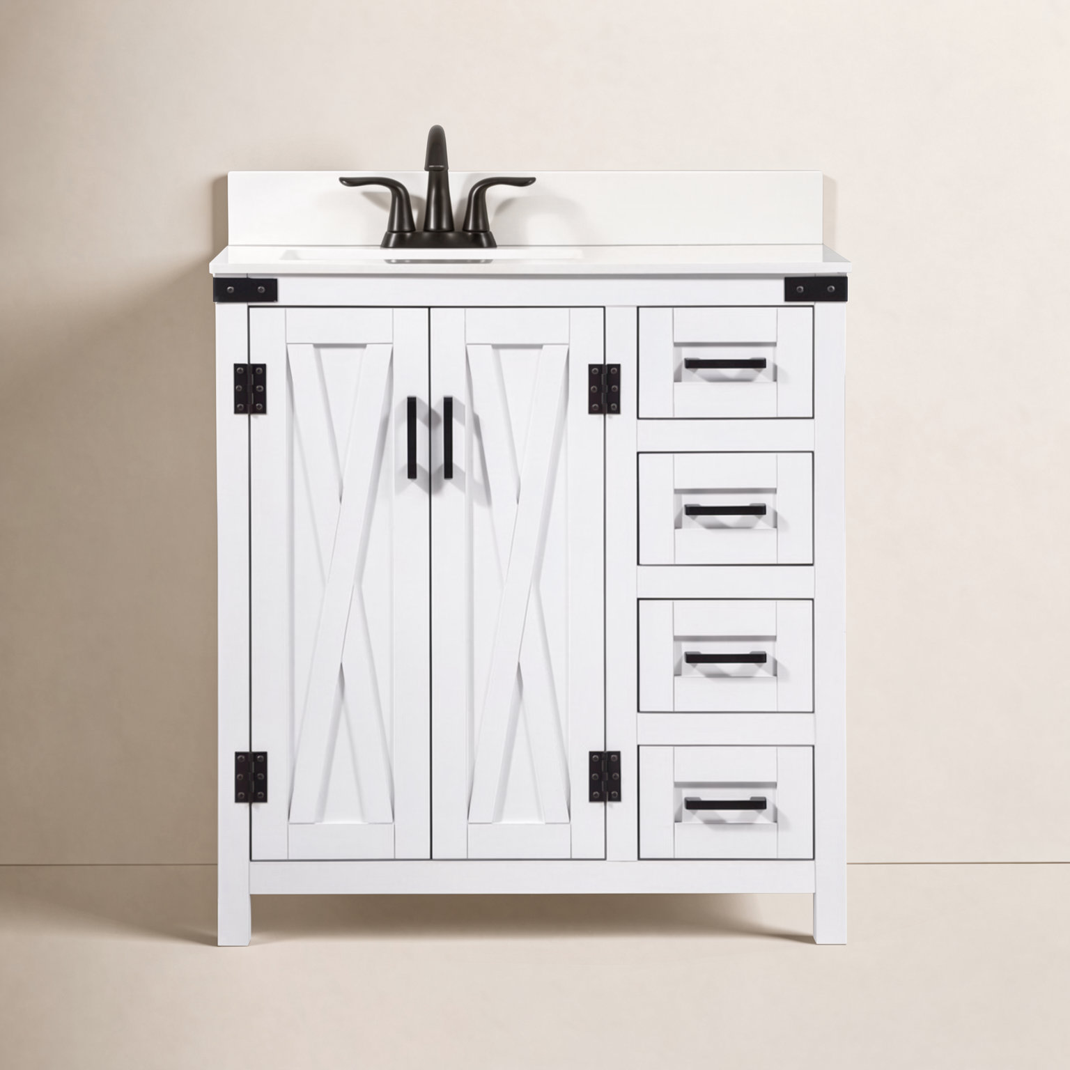 Slayton 32'' Single Bathroom Vanity, White