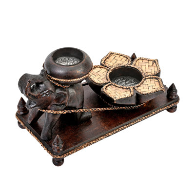 5'' H Wood Tabletop Tealight Holder