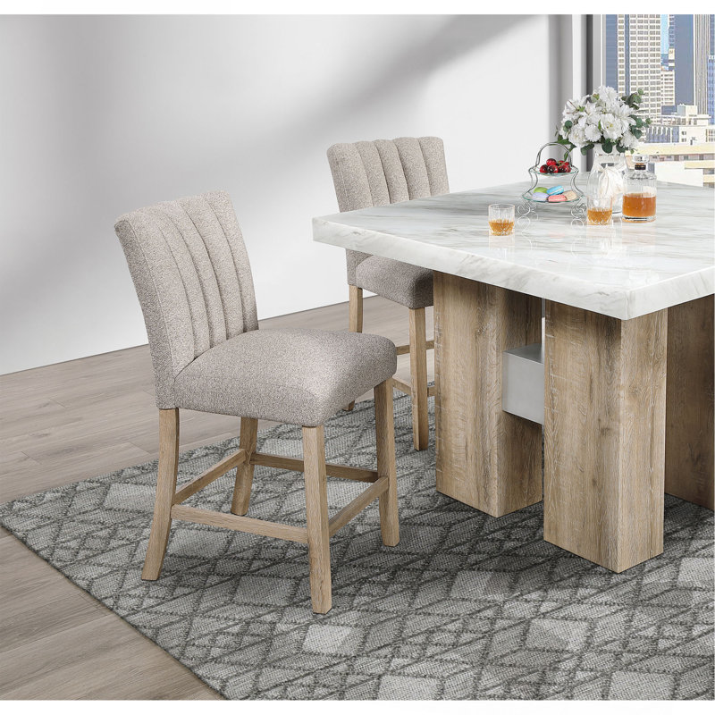VHONG BEIGE BAR STOOLS (KIT OF 2)