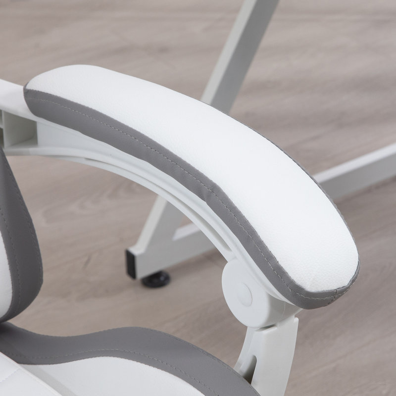Vinsetto Gaming Chair with Reclining High Back Footrest, Grey