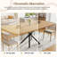 195 cm Extendable Dining Table with Steel Base-1948943033