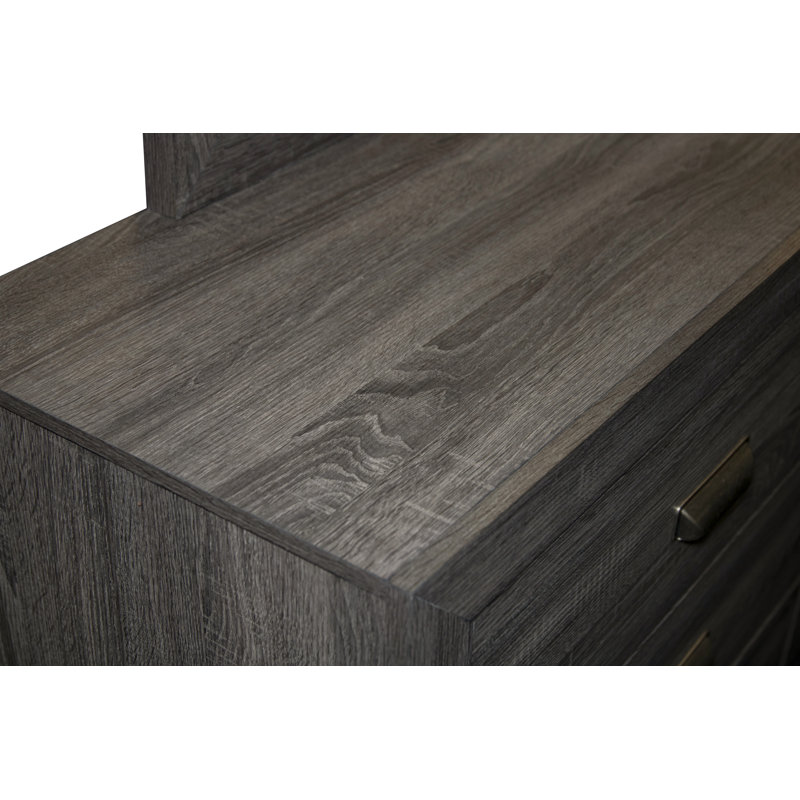 Anastasia Dre Standard Cappelletti 6 Piece Bedroom Set, King, Gray