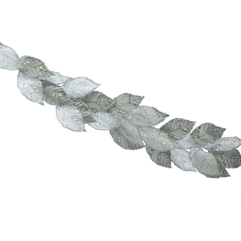 299.72cm Faux Garland, Silver