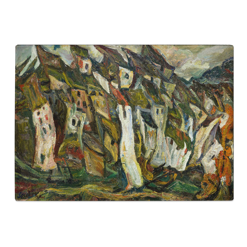 Houses by Chaim Soutine Chopping Board, 0.4cm H x 20cm W x 28.5cm L