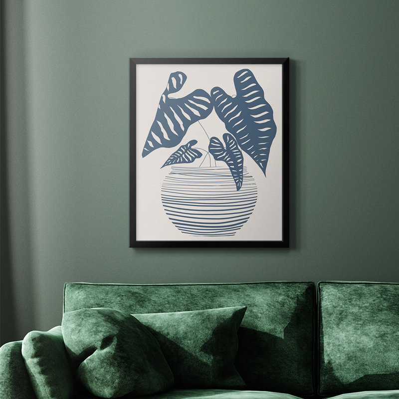 Câblé en toile monochrome de qualité supérieure I - prêt à être accroché, Noir, H 20 po x l 16 po