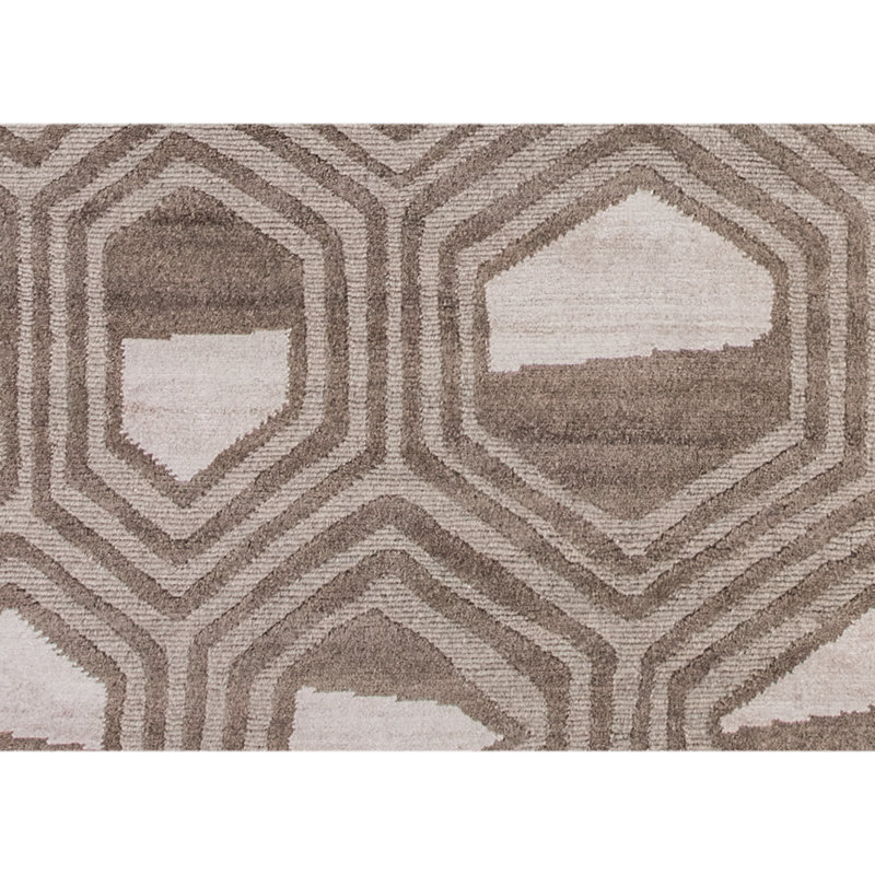 Handmade Wool Geometric Area Rug, Rectangle 10' x 14'