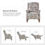 Fauteuil inclinable manuel floral avec têtes de clous 30,5 po Ariany-1668287869