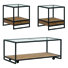 Jaylan 3 Piece Living Room Table Set w/ Glass Tops