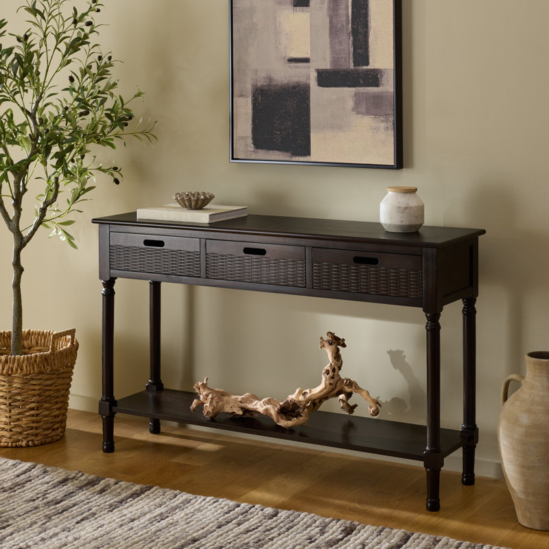 Dupuis Console Table, 30" H x 47" W x 13" D, Dark Chocolate