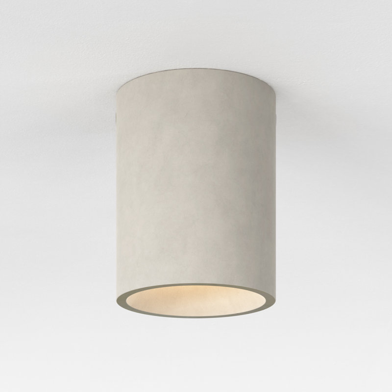 Kos LED Outdoor Flush Mount, Matt Concrete, 120