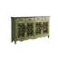 Banc de rangement vert pour chaussures en bois massif-1674603029