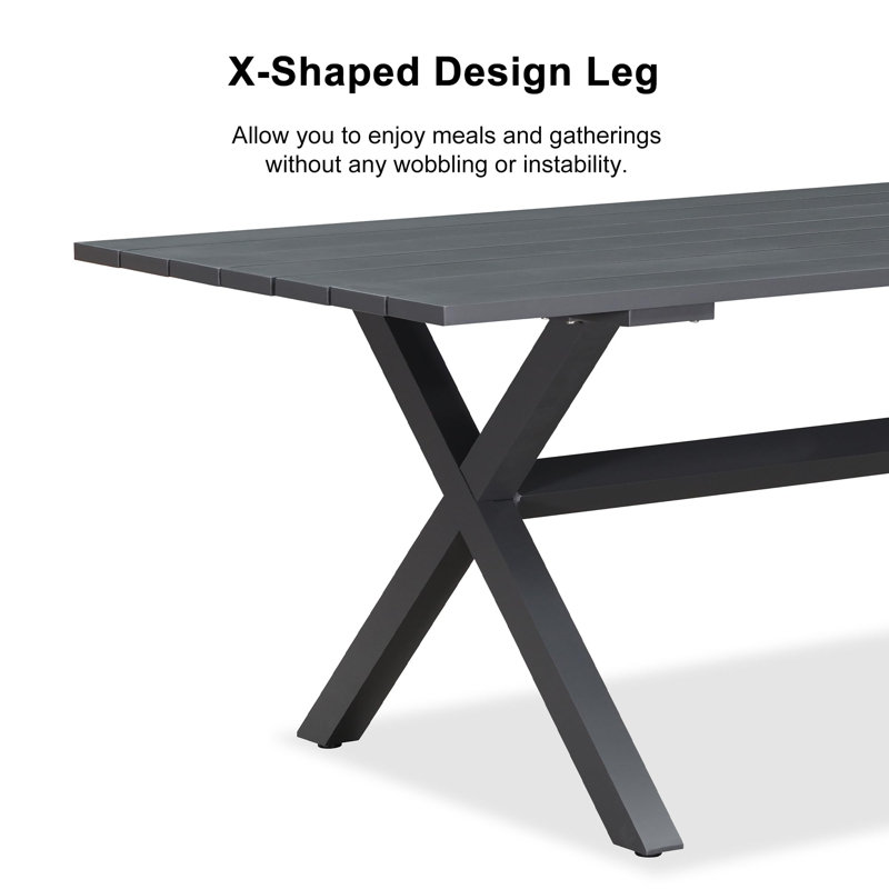 Patio Dining Set with Rectangular Table , Cushions Included, 8